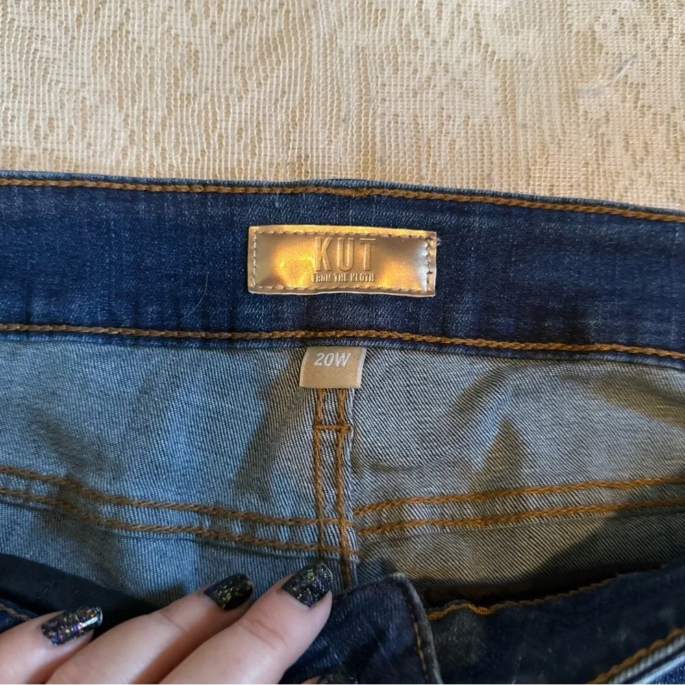 Kut from the Kloth high rise Natalia fab ab bootcut dark wash jeans